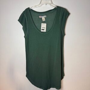 NWT Free People Beach Fatigue Green T-Shirt Oversized Cover Up